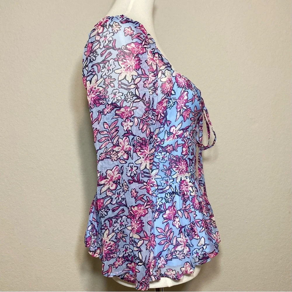 NWT FRENCH CONNECTION Women’s Hallie Peplum Smocked Back Halter Top Size Large - Picture 6 of 16